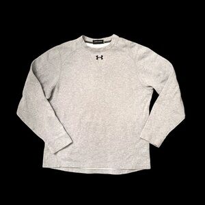 UNDER ARMOUR~Mens Grey Loose Fit Rival Fleece Crewneck Sweatshirt~Medium~SKU203